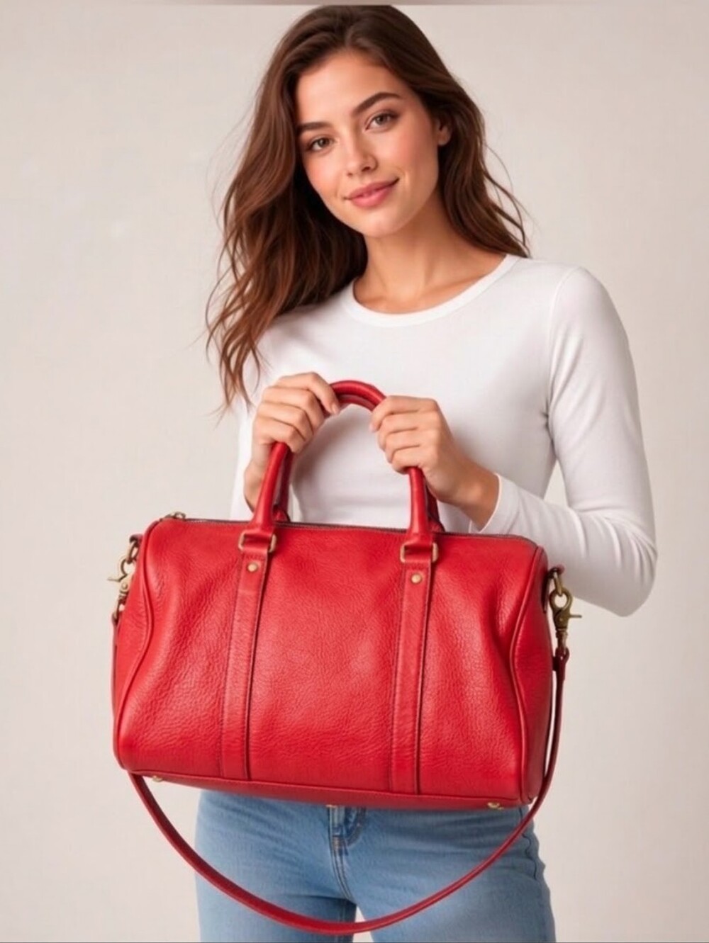 Clare V Petite Duffle in Red READ